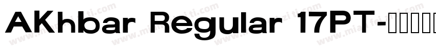 AKhbar Regular 17PT字体转换